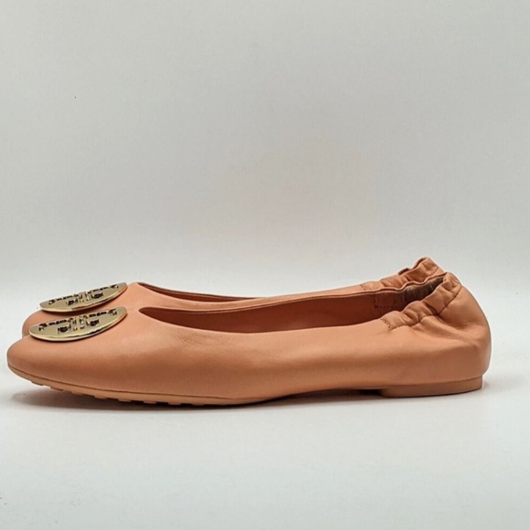 Tory Burch Claire Ballet Women's Flat Leather Shoes (Sweet Tooth / Gold) Size 6. - Picture 5 of 10